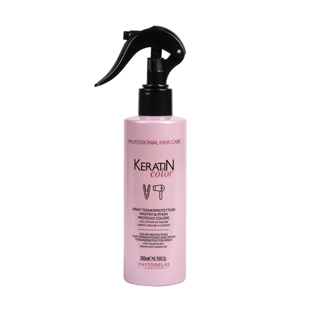 Спрей-термозахист Phytorelax Laboratories Keratin Color Termoprotector Spray для захисту кольору фарбованого волосся, з кератином, 200 мл